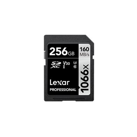 Lexar Professional 1066x SDXC UHS-I SDXC, 256 GB, Silver, Class 10, U3, V30, 120 MB cena un informācija | Atmiņas kartes mobilajiem telefoniem | 220.lv