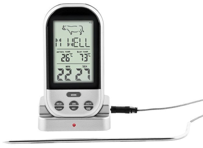 Gaļas termometrs, digitāls, bezvadu cena un informācija | Grila, barbekjū piederumi un aksesuāri | 220.lv