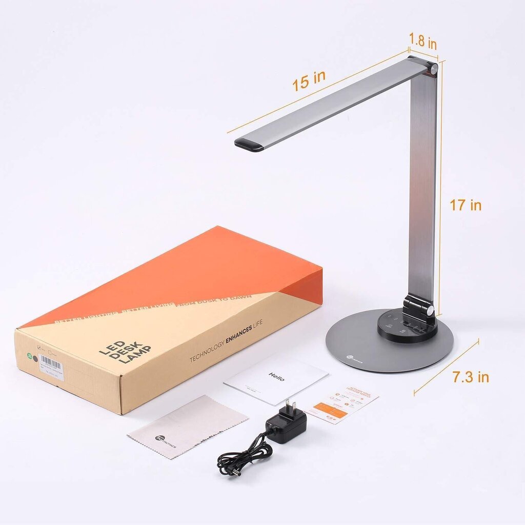 TaoTronics galda lampa TT-DL22 ar USB pieslēgumu cena un informācija | Galda lampas | 220.lv