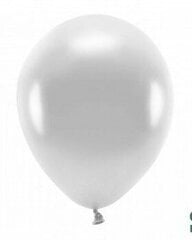 Eko baloni, 30 cm, 10 gab., spīdīgi/pelēki cena un informācija | Baloni | 220.lv