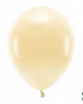 Eko baloni, 30 cm, 10 gab., krēmkrāsas цена и информация | Baloni | 220.lv