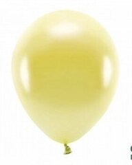 Eko baloni, 30 cm, 10 gab., zeltaini/spīdīgi cena un informācija | Baloni | 220.lv