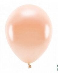 Eko baloni, 30 cm, 10 gab., gaiši oranži/spīdīgi cena un informācija | Baloni | 220.lv