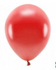 Eko baloni, 30 cm, 10 gab., tumši sarkani/spīdīgi cena un informācija | Baloni | 220.lv