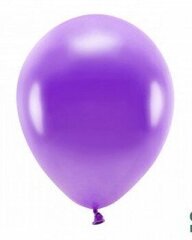 Eko baloni, 30 cm, 10 gab., tumši violeti/spīdīgi cena un informācija | Baloni | 220.lv