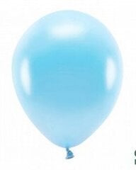 Eko baloni, 30 cm, 10 gab., gaiši zili/spīdīgi cena un informācija | Baloni | 220.lv