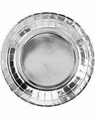 Тарелки бумажные серебряные, 6 шт. цена и информация | Праздничная одноразовая посуда | 220.lv