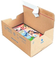 Sūtījumu kaste ar līmlenti, 213 x 153 x 77 mm, brūna krāsa, 1 gab. cena un informācija | Kancelejas preces | 220.lv