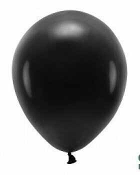 Eko baloni, 30 cm, 10 gab., melni cena un informācija | Baloni | 220.lv