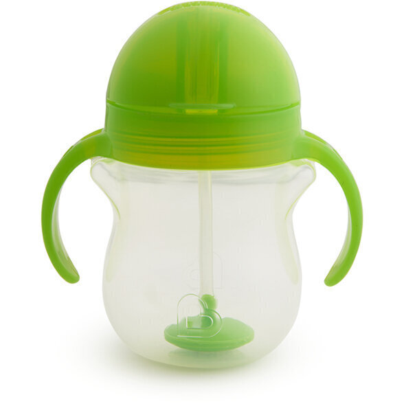 Pudelīte ar salmiņu Munchkin Click Lock Tip & Sip, 207 ml, Green цена и информация | Bērnu pudelītes un to aksesuāri | 220.lv