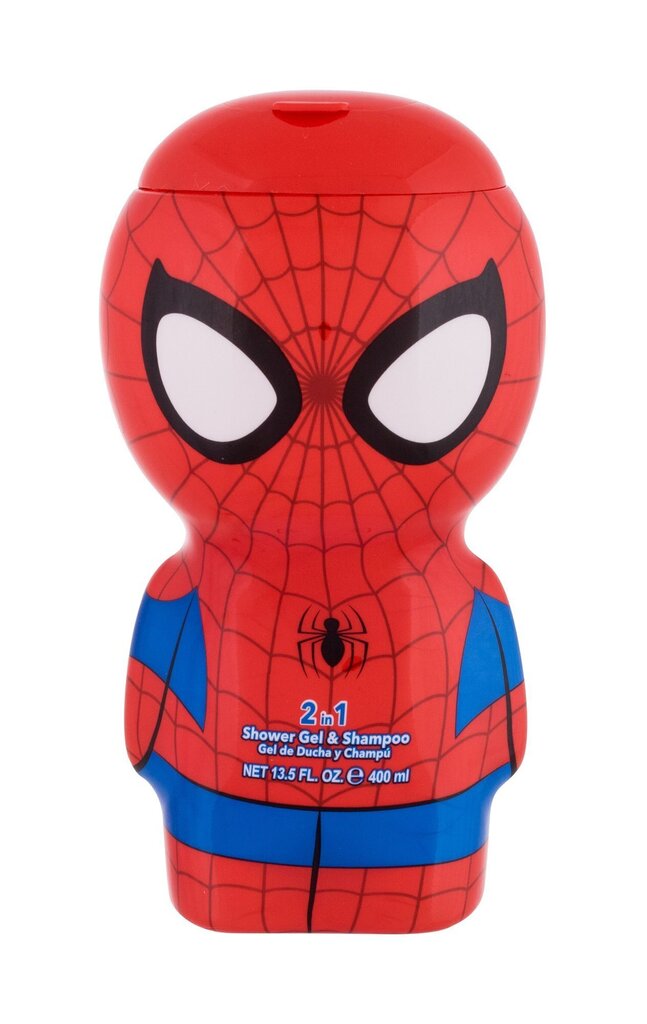 Dušas želeja un matu šampūns Zirnekļcilvēks (Marvel Spiderman) 400 ml cena un informācija | Bērnu kosmētika, līdzekļi jaunajām māmiņām | 220.lv