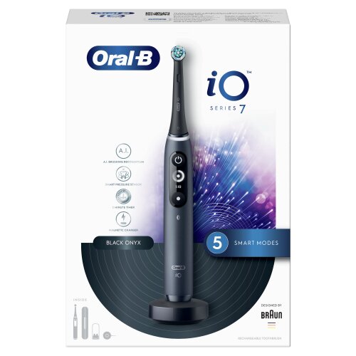 iOM7.1B2.2BD Oral-B iO Elektriskā Zobu Birste Black Onyx cena un informācija | Elektriskās zobu birstes | 220.lv