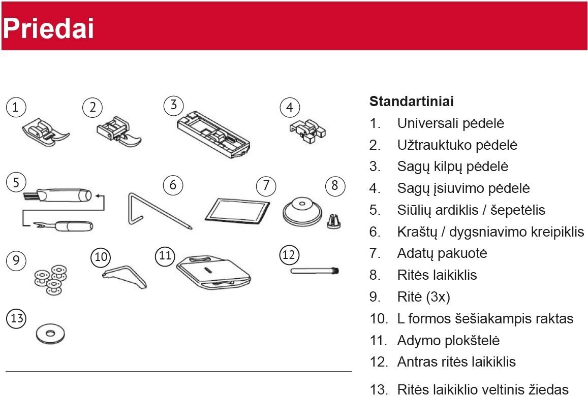 Veritas CAMILLE цена и информация | Šujmašīnas | 220.lv