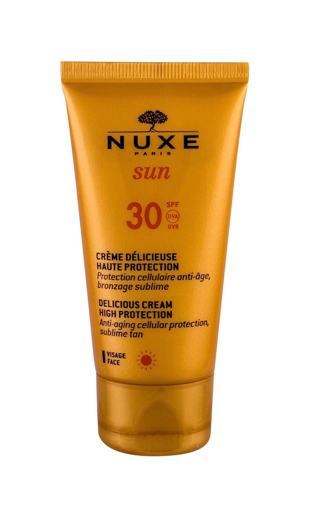 Sejas saules aizsarkrēms Nuxe Sun Delicious High Protection SPF30, 50 ml cena un informācija | Sauļošanās krēmi | 220.lv