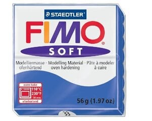 Modelīns Fimo Soft, zils (Brilliant blue) 56 g цена и информация | Принадлежности для рисования, лепки | 220.lv