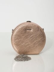 Круглая кожаная сумочка грязно-розового цвета цена и информация | Женские сумки | 220.lv