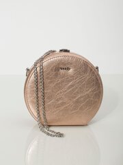 Круглая кожаная сумочка грязно-розового цвета цена и информация | Женские сумки | 220.lv