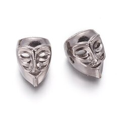 Krelle V for Vendetta Mask, aptumšota, 15x10x10 mm cena un informācija | Rotu veidošana, pērļošana | 220.lv