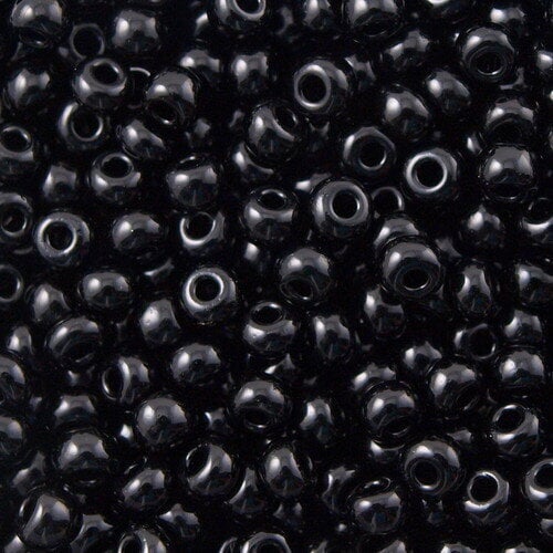 Čehu pērlītes Opaque, melnas (23980) 2/0, 50 g цена и информация | Rotu veidošana, pērļošana | 220.lv
