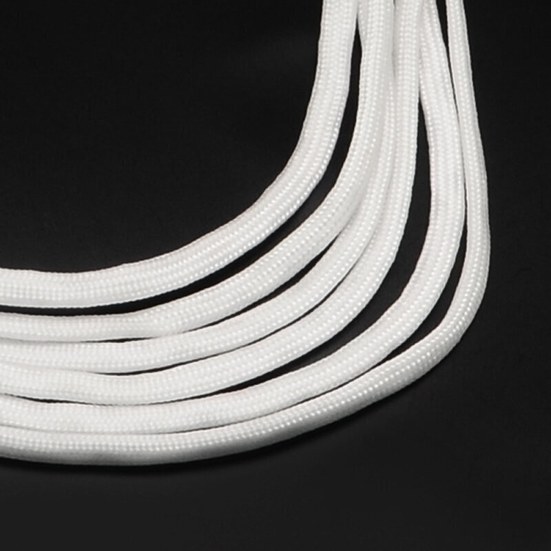 Izpletņa virve (paracord), 4 mm, 1 m, balta cena un informācija | Rotu veidošana, pērļošana | 220.lv