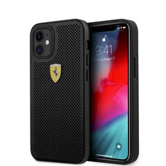 Ferrari On Track Perforated Cover priekš iPhone 12 mini 5.4 Black cena un informācija | Telefonu vāciņi, maciņi | 220.lv