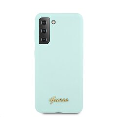 GUHCS21MLSLMGLB Guess Silicone Metal Logo Script Cover for Samsung Galaxy S21+ Light Blue цена и информация | Чехлы для телефонов | 220.lv