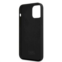 KLHCP12LSILTTBK Karl Lagerfeld Iconic Outline Silicone Case for iPhone 12 Pro Max 6.7 Tone on Tone Black цена и информация | Чехлы для телефонов | 220.lv