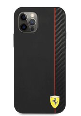 Ferrari On Track Stripe Carbon Hard Case priekš iPhone 12/12 Pro 6.1 Black cena un informācija | Telefonu vāciņi, maciņi | 220.lv