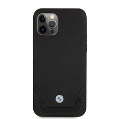 BMW Signature Leather Lower Stripe Case priekš iPhone 12/12 Pro 6.1 Black cena un informācija | Telefonu vāciņi, maciņi | 220.lv