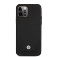 BMW Signature Leather Lower Stripe Case priekš iPhone 12/12 Pro 6.1 Black