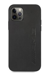 AMG Leather Big Stamped Logo Hard Case priekš iPhone 12 Pro Max 6.7 Black cena un informācija | Telefonu vāciņi, maciņi | 220.lv