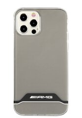 AMG PC/TPU Horizontal Stripes Case priekš iPhone 12/12 Pro 6.1 Transparent/Black cena un informācija | Telefonu vāciņi, maciņi | 220.lv