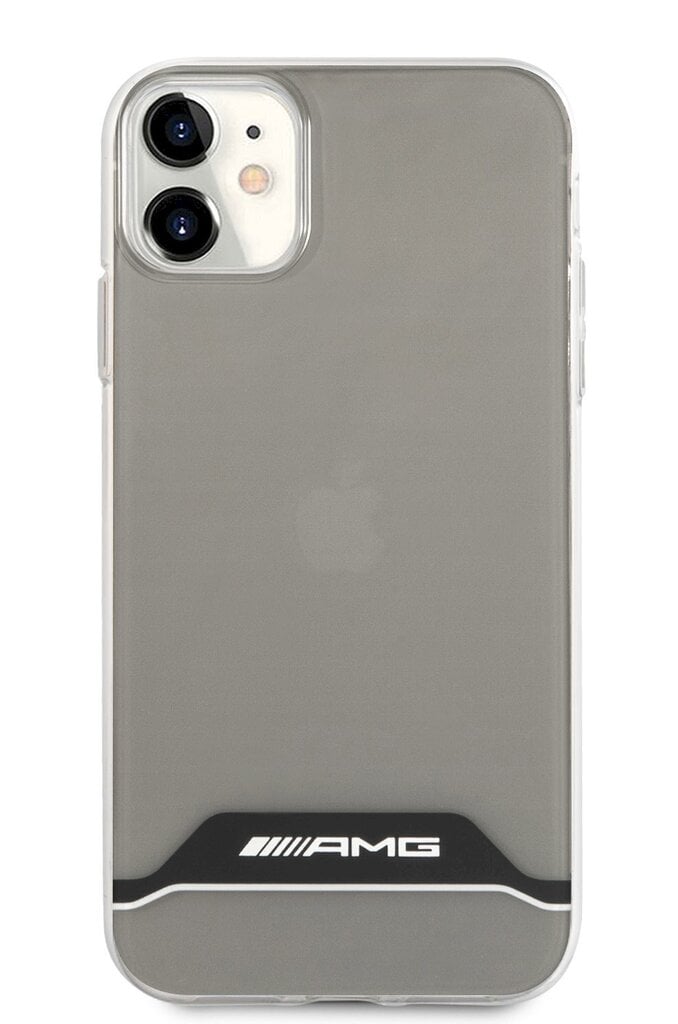 AMG PC/TPU Horizontal Stripes Case priekš iPhone 11 Transparent/Black cena un informācija | Telefonu vāciņi, maciņi | 220.lv