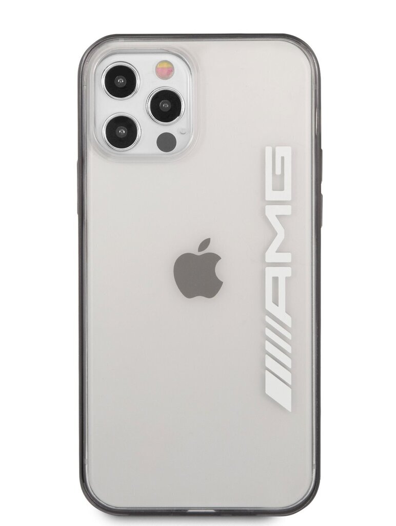 AMG Mettalic Black Edges Case priekš iPhone 12 Pro Max 6.7 Transparent cena un informācija | Telefonu vāciņi, maciņi | 220.lv