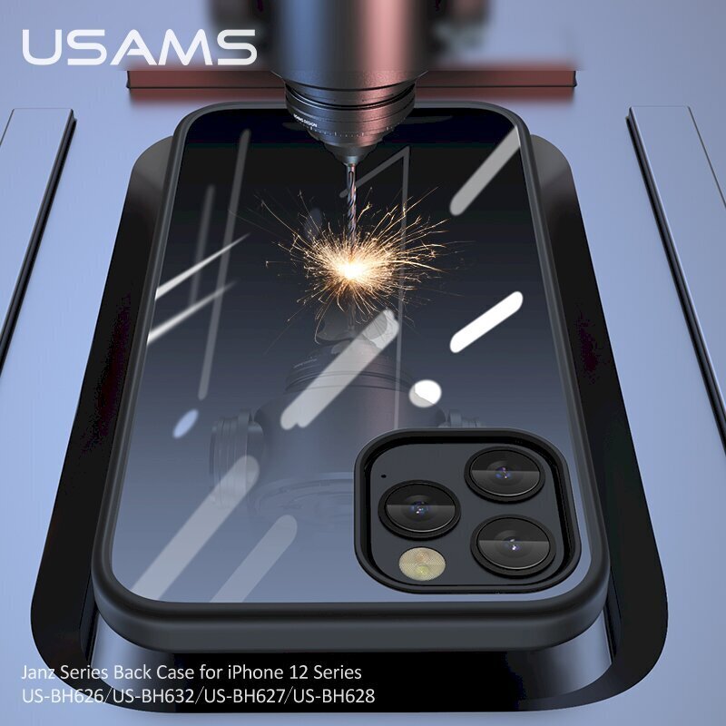 USAMS US-BH628 PC+TPU Case priekš iPhone 12 Pro Max Janz Series 6.7 Black cena un informācija | Telefonu vāciņi, maciņi | 220.lv