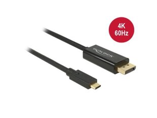 Delock 85256, USB-C/DP, 2 m cena un informācija | Kabeļi un vadi | 220.lv