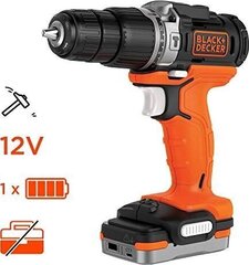 Аккумулятор ударного спиннера -дрели Black&Decker BDCHD12S1-XJ цена и информация | Шуруповерты, дрели | 220.lv