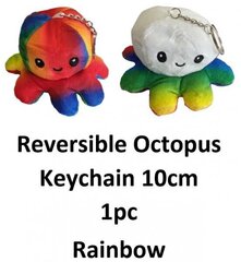Divpusējs emociju astoņkājis, atslēgu piekariņš 10 cm cena un informācija | Mīkstās (plīša) rotaļlietas | 220.lv