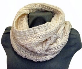 Вязаный круглый шарф кремовый белый шарф из шерсти альпака цена и информация | <p>Тапочки женские</p>
 | 220.lv