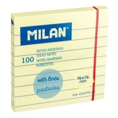 Līmlapiņas MILAN, 76 x 76 mm, 100 lapiņas, līniju cena un informācija | Kancelejas preces | 220.lv