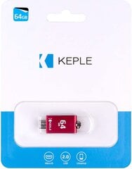 KEPLE 64 ГБ flash память с двойным портом USB и microUSB, красный цена и информация | USB накопители | 220.lv