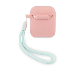 GUACA2LSVSPG Guess Vintage Silicone Case for Airpods 1/2 Pink цена и информация | Smart устройства и аксессуары | 220.lv