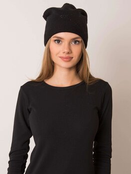 Cepure melnā krāsā RUE PARIS cena un informācija | Sieviešu cepures | 220.lv