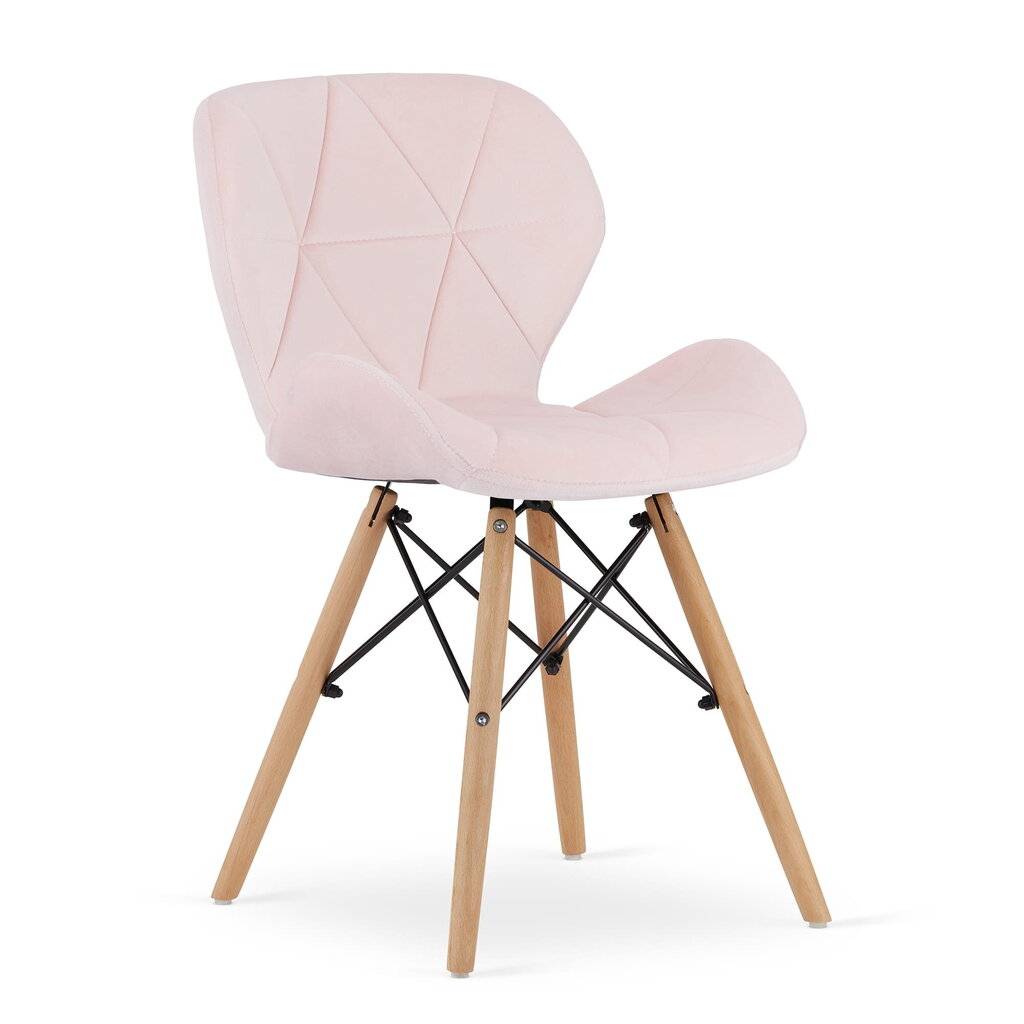 4-ru krēslu komplekts Lago-Elvy17, rozā cena un informācija | Virtuves un ēdamistabas krēsli | 220.lv