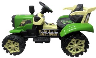 Электрический трактор с прицепом, зеленый цена и информация | Электромобили для детей | 220.lv