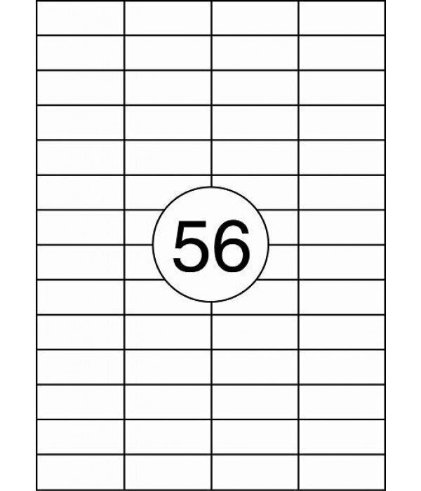 Etiķešu uzlīmes RILLPRINT 52,5x21,2 mm, A4, 56 uzlīmes vienā lapā, 100 lapas. cena un informācija | Burtnīcas un papīra preces | 220.lv