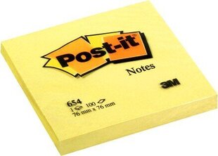 Līmlapiņas POST-IT, 76x76 mm, 100 lapiņas, dzeltenas cena un informācija | Burtnīcas un papīra preces | 220.lv