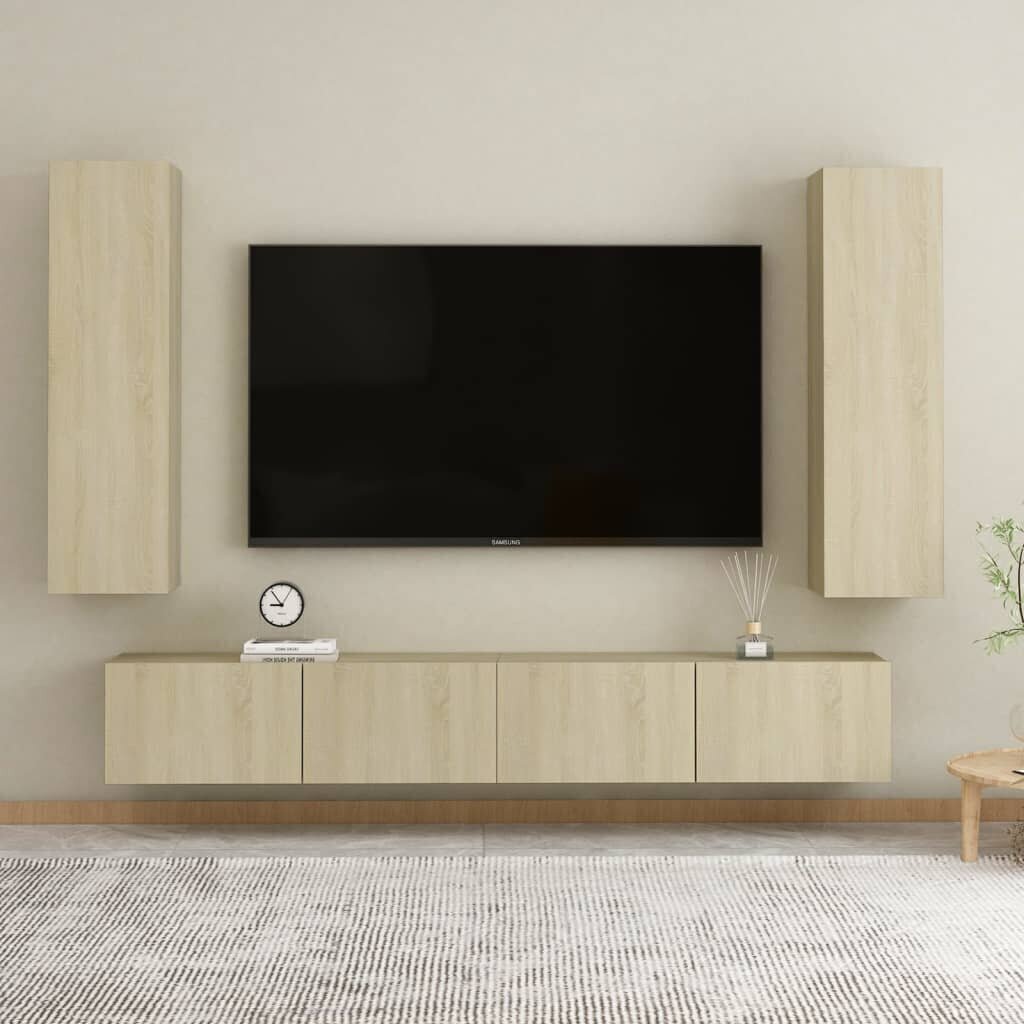 TV skapis, 30,5x30x110 cm, brūns cena un informācija | TV galdiņi | 220.lv