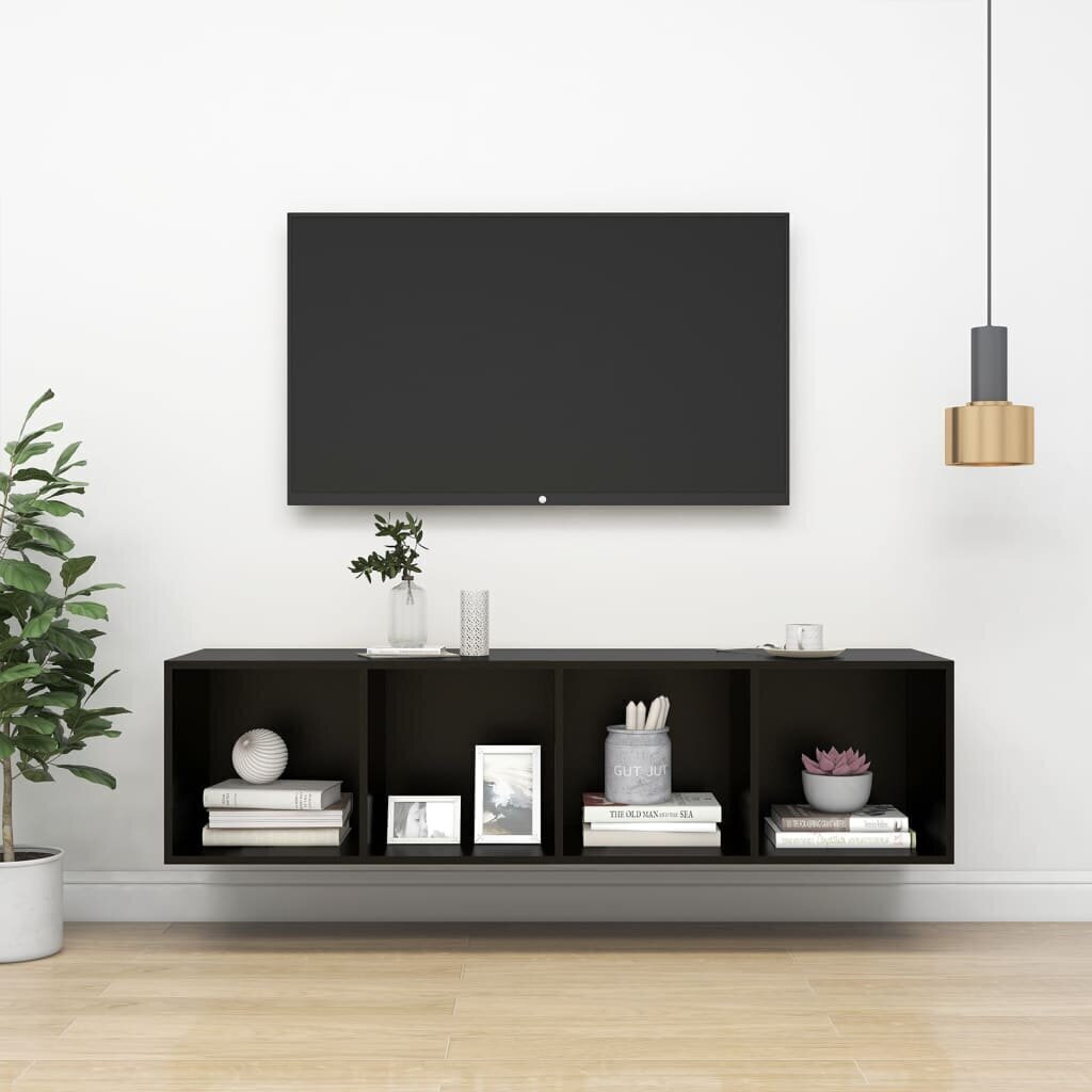 Televizora skapis, stiprināms pie sienas, 37x37x142 cm цена и информация | TV galdiņi | 220.lv
