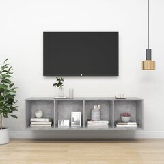 Televizora skapis, stiprināms pie sienas, 37x37x142,5 cm, pelēks cena un informācija | TV galdiņi | 220.lv